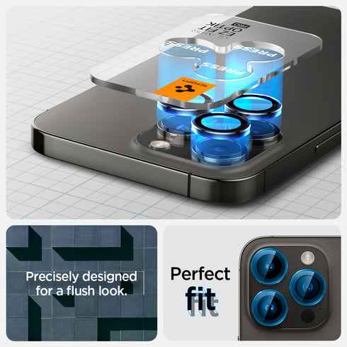 Spigen iPhone 15 Pro Max / 15 Pro Lens Protector – Optik Pro EZ Fit